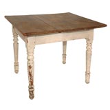 19THC ORIGINAL WHITE PAINTED WORK TABLE