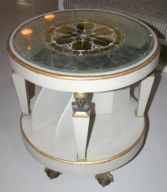 Regency Painted Library Table attr Dorothy Draper