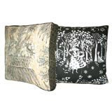 Pair Vintage Fabric Pillows