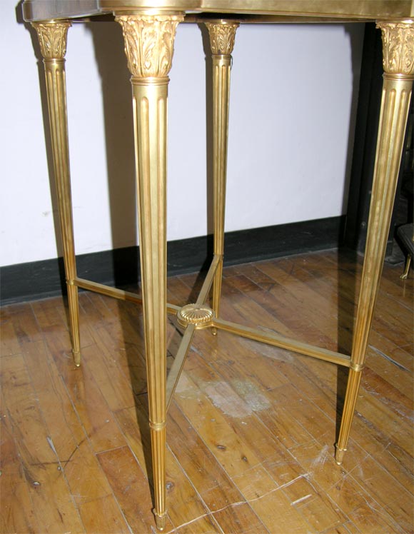 Bronze A beautiful pair of modern french end tables For Sale