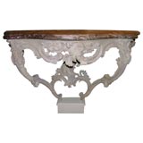 Louis XV Grey-Painted Console Table