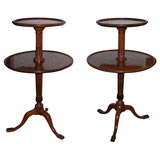 A Pair of Directoire Style Mahogany Two-Tier Serviteurs Muets