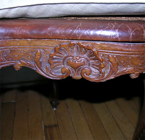 Louis XV Beechwood Fauteuil de Bureau (Desk Chair) For Sale 4