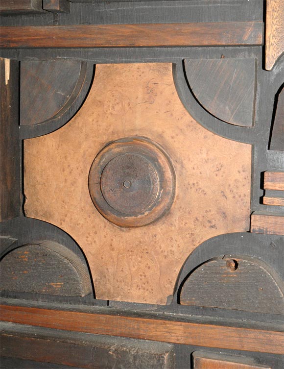 Pr. of assorted wood sculptural doors by Mabel Hutchinson 2