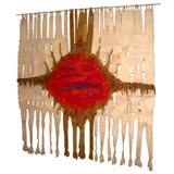 Grand scale hanging wool textile by Romeo Reyna