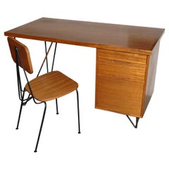 Mahogany & iron desk and chair by Luther Conover