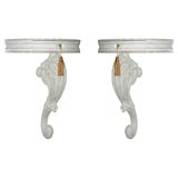 Pair of Vintage Wall Consoles with tassels