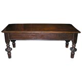 Antique Hall Bench with Drawer