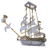 Beaded ship chandelier