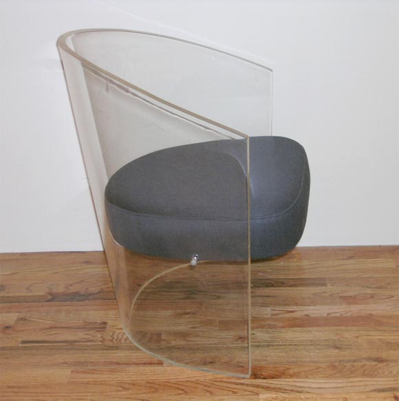 Lucite Barrel Chair 1