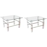 Pair of Lucite Endtables