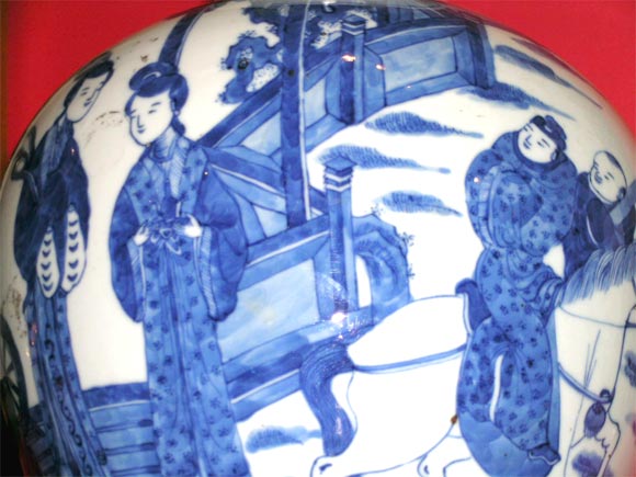 19th Century Blue and White Chinese Porcelain Vase