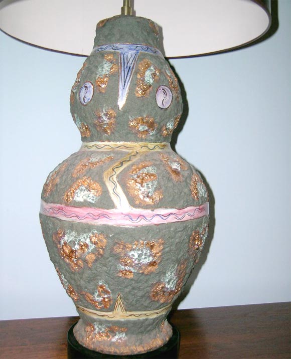 Pair of Large Scale Ceramic Lamps 4