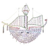 Crystal Beaded Sailing Ship Chandelier