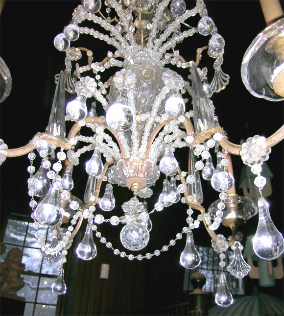 19th Century French Crystal Chandelier For Sale