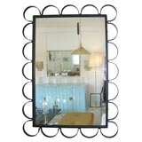 Black Wrought Iron Mirror by Salterini