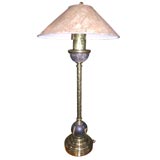 Brass 
Faux Marble Lamp