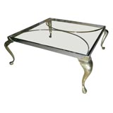 Steel and Brass Coffee Table