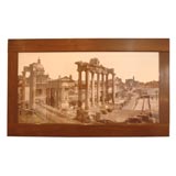 Antique Roman Forums "Grand Tour" photo in original frame.