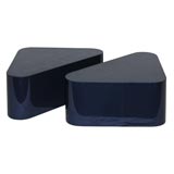 Pair Blue Laminate Coffee Tables / Side Tables
