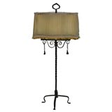 Antique Hand-Wrought Iron Floor Lamp
