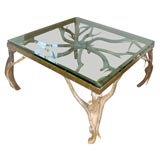 Glass Top Antler Table