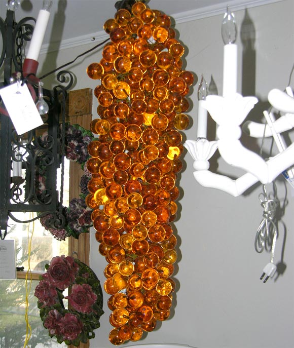 Lighted Resin Grape Cluster