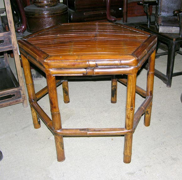 Hexagonal Bamboo Table