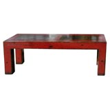 Red Lacquer Coffee Table