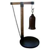 Incredible Standing Bell  and Gong - Hand Forged