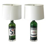 Pair of Pastis Bottle Lamps