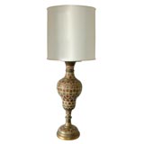 Tall Cloisonne Enameled Table Lamp
