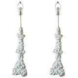 Pair of Grotto-style Shell Lamps