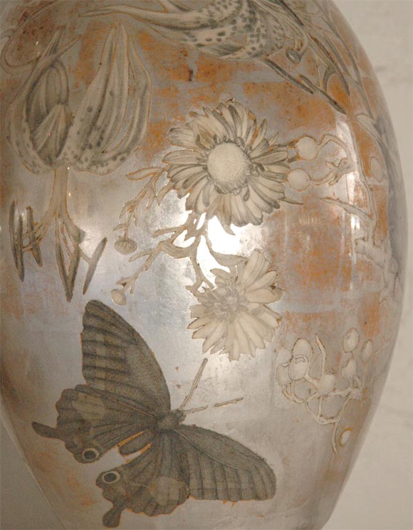 Pr Decoupage  GlassTable Lamps