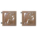 Pair of Angel Carved Oak  Doors