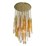 1960
s Italian Glass Chain Chandelier