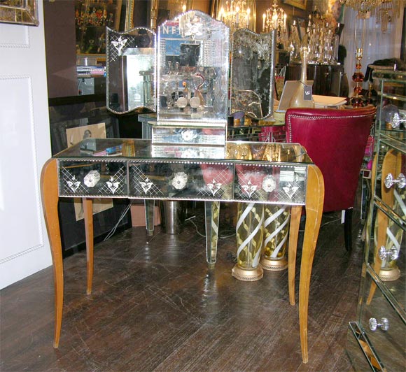 1930'S French Mirrored Vanity