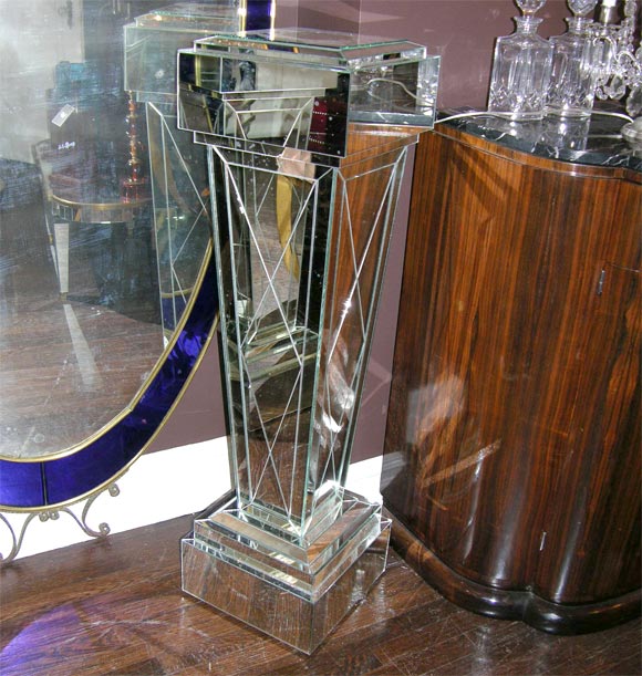 Pair of 1940's Mirrored Columns