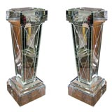 Pair of 1940's Mirrored Columns