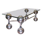 1960
s Chrome and Glass Coffee Table