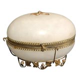 C.1920 French Alabaster and Ormulu Egg Box