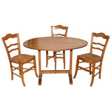French Wine Tasting Table &  Chairs