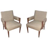 A Set of Four Upholstered Arm Chairs