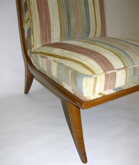 American Slipper Chairs by T.H. Robsjohn-Gibbings for Widdicomb Furniture Co. For Sale 2