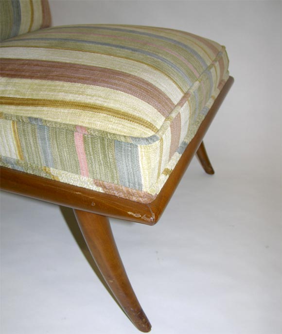 Mid-20th Century American Slipper Chairs by T.H. Robsjohn-Gibbings for Widdicomb Furniture Co. For Sale