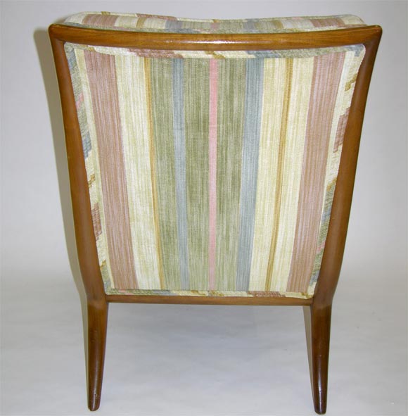 Upholstery American Slipper Chairs by T.H. Robsjohn-Gibbings for Widdicomb Furniture Co. For Sale