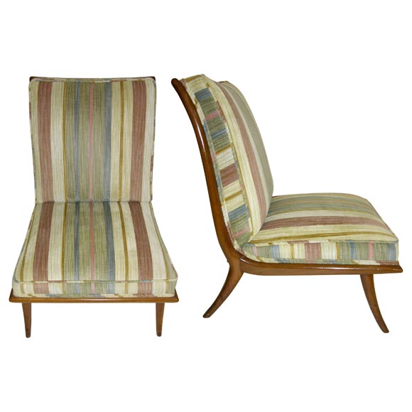 American Slipper Chairs by T.H. Robsjohn-Gibbings for Widdicomb Furniture Co. For Sale