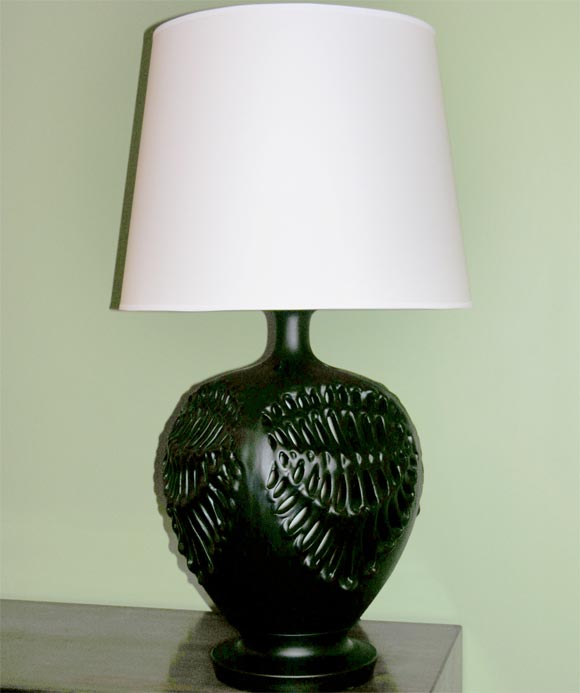 Pair of Cutout Ceramic Lamps