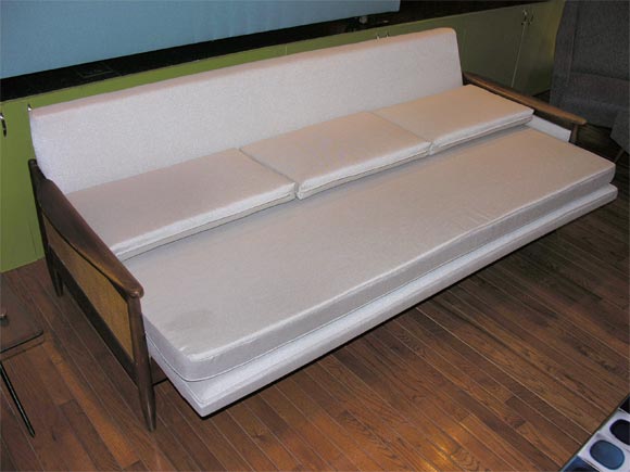 Walnut Mid-century Sleeper Sofa