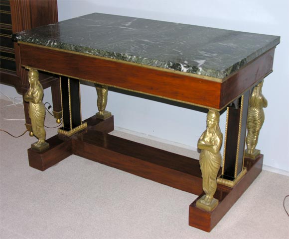 Napoleon III  Gilt-Bronze mounted  Mahogany Center Table.